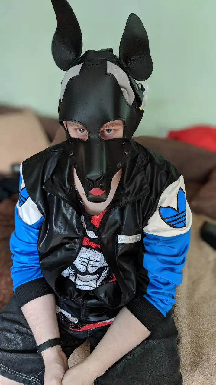 Die Leder-Halbmaske background