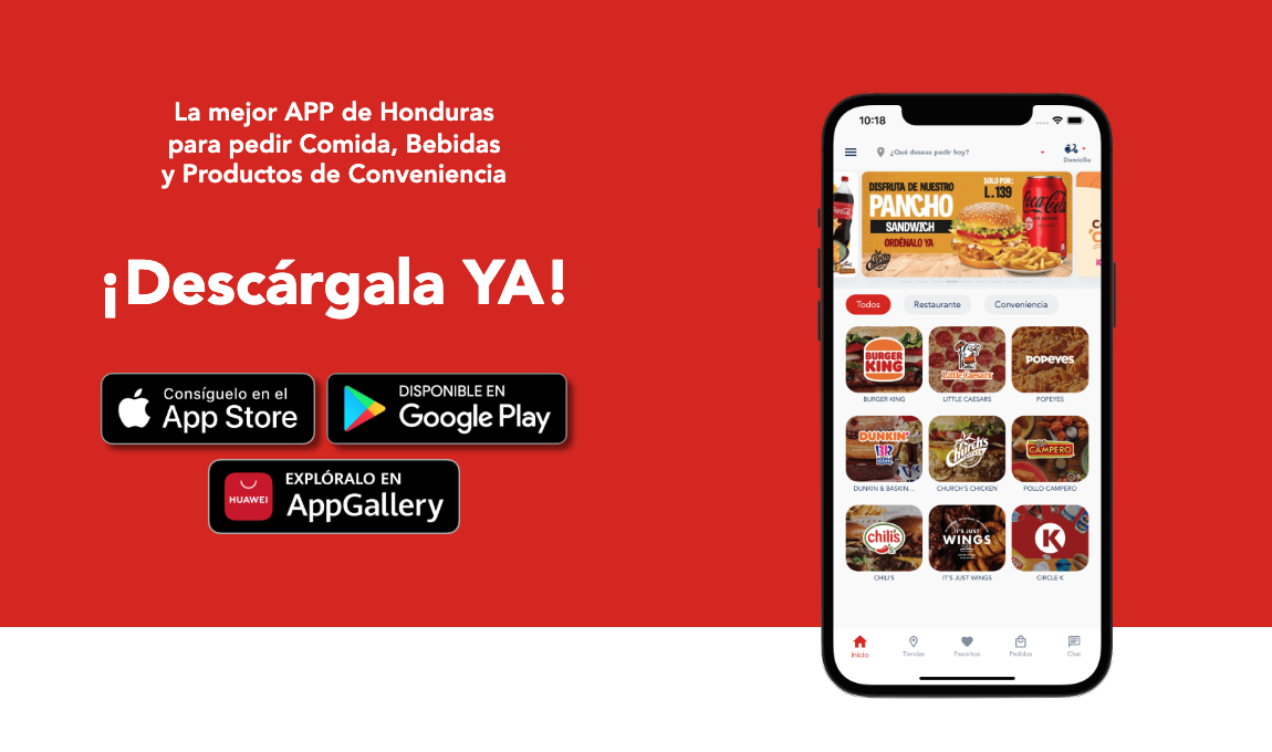 Yuuju - App de delivery de comida y productos en Honduras.