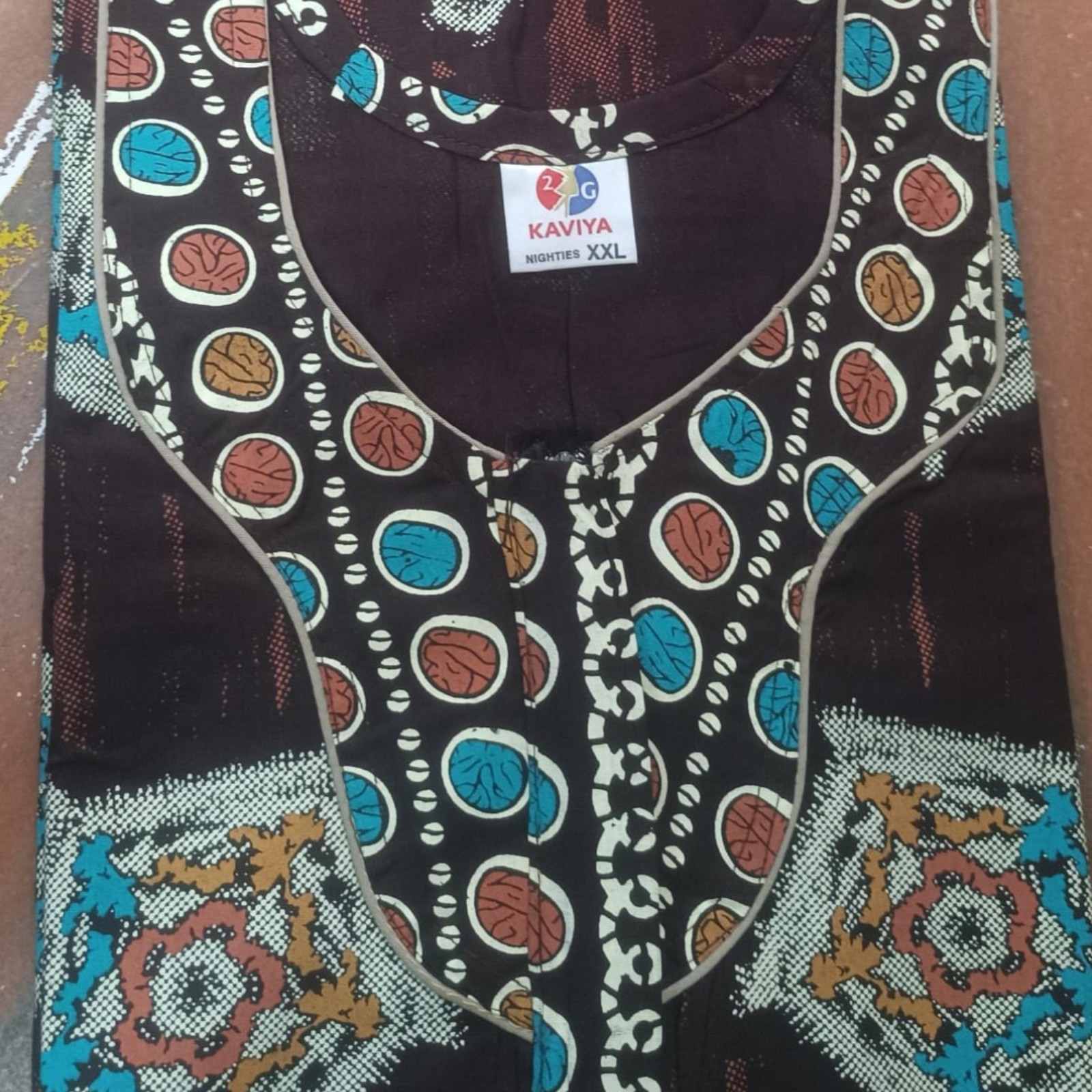 sudithar Cut Nighty with Zip XXL