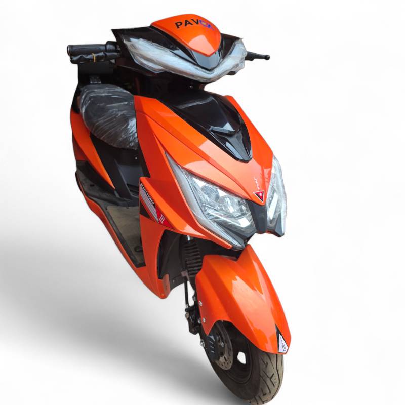 Orange Electric Motorcycle 