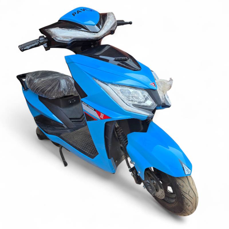 Blue Electric Motorcycle 