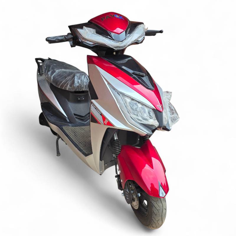 Red Electric Motorcycle 