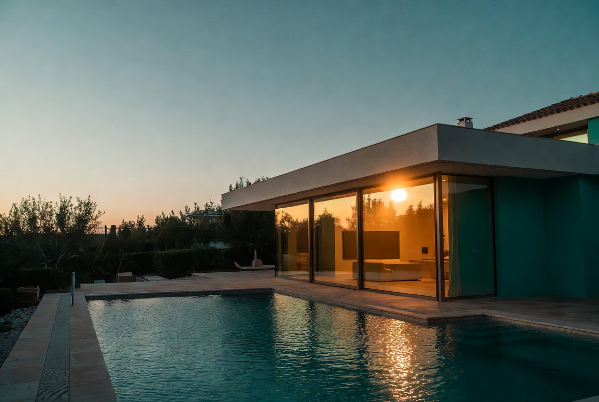 Interior de una villa de lujo