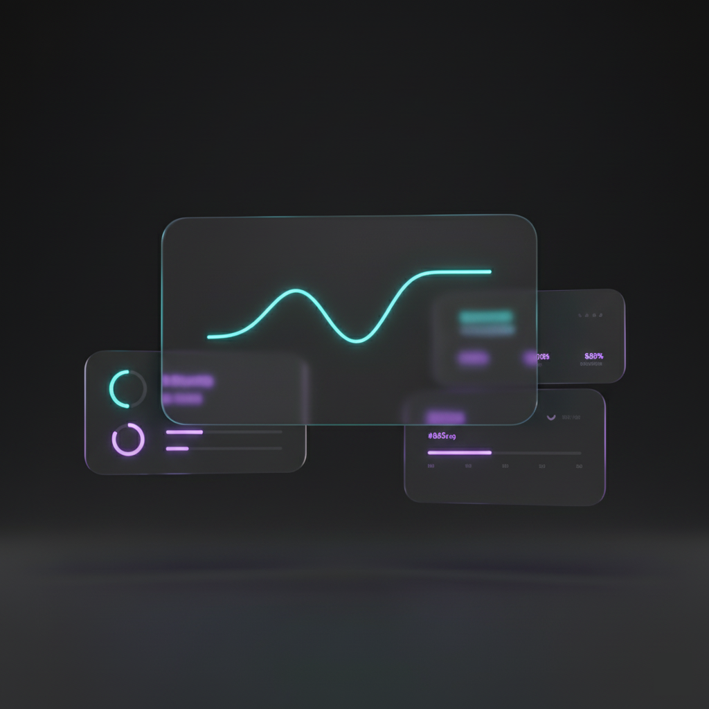 Abstract visualization of code and data connections.