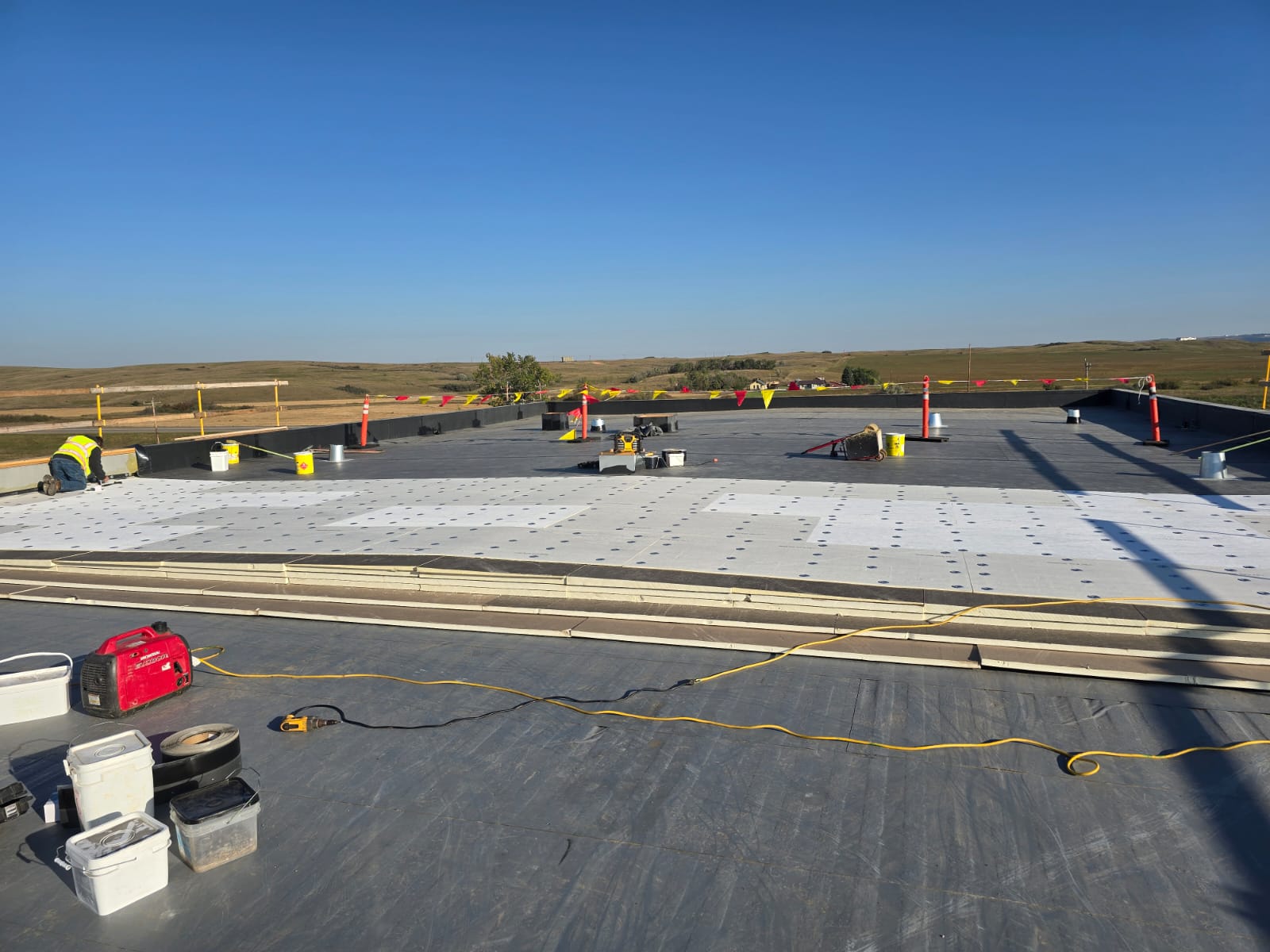 Roofing project in progress