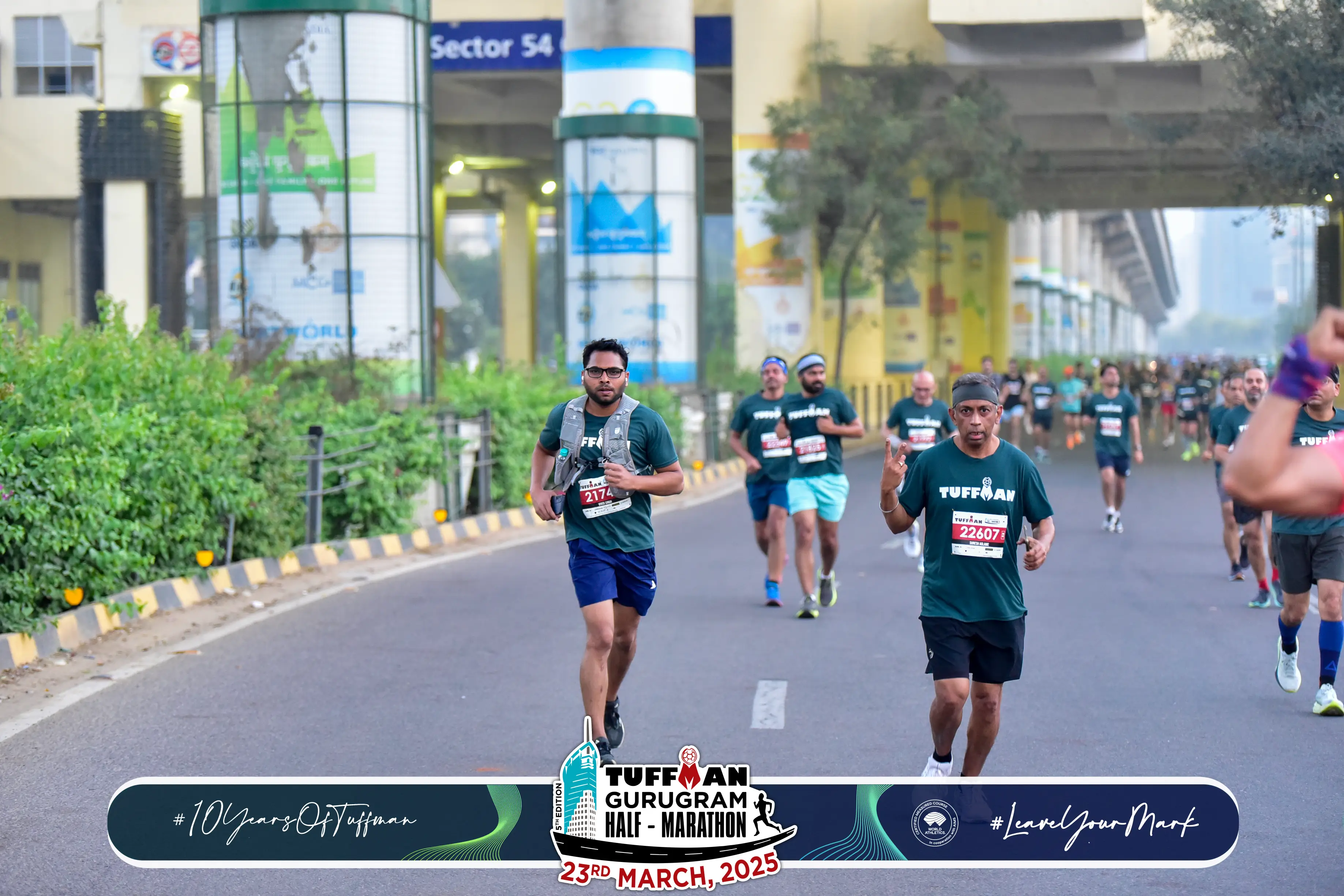 Vivek running the Tuffman Gurugram Half Marathon 2025.
