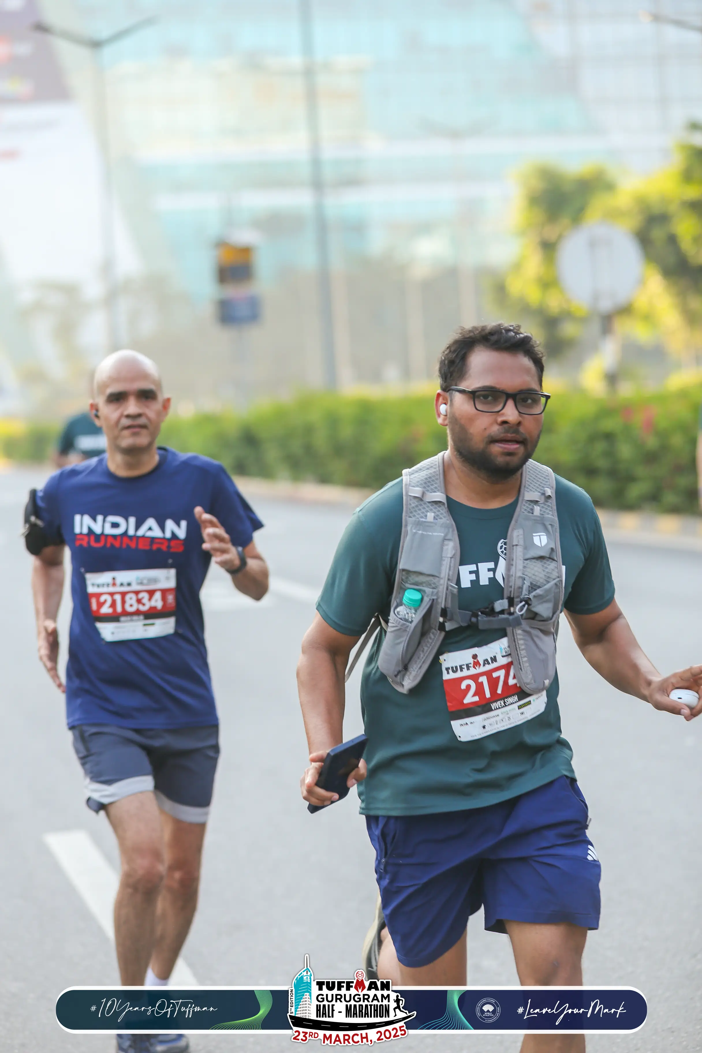 Medal from the Tuffman Gurugram Half Marathon 2025.