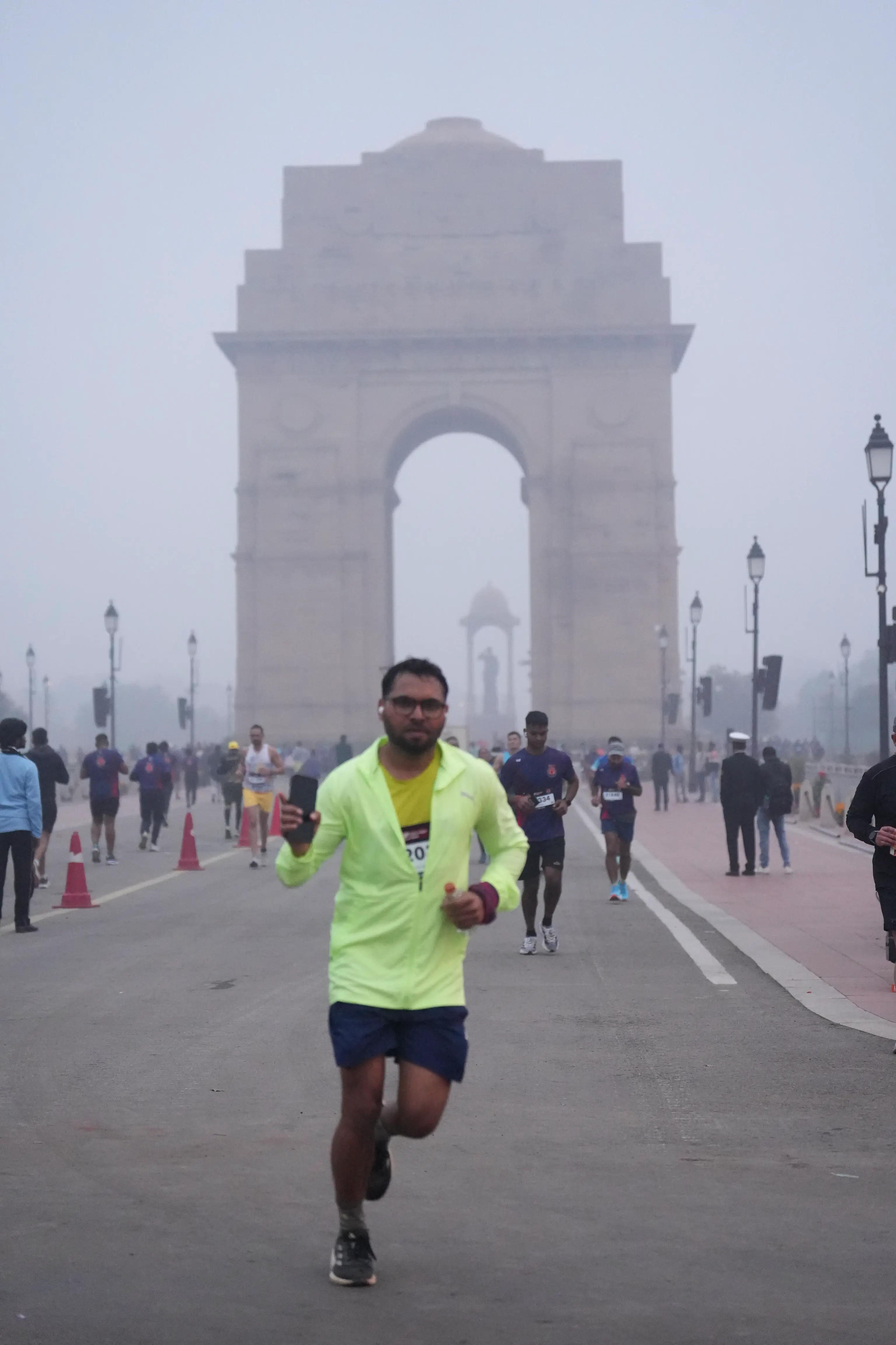 Vivek running the IDFC FIRST Indian Navy Half Marathon 2026.