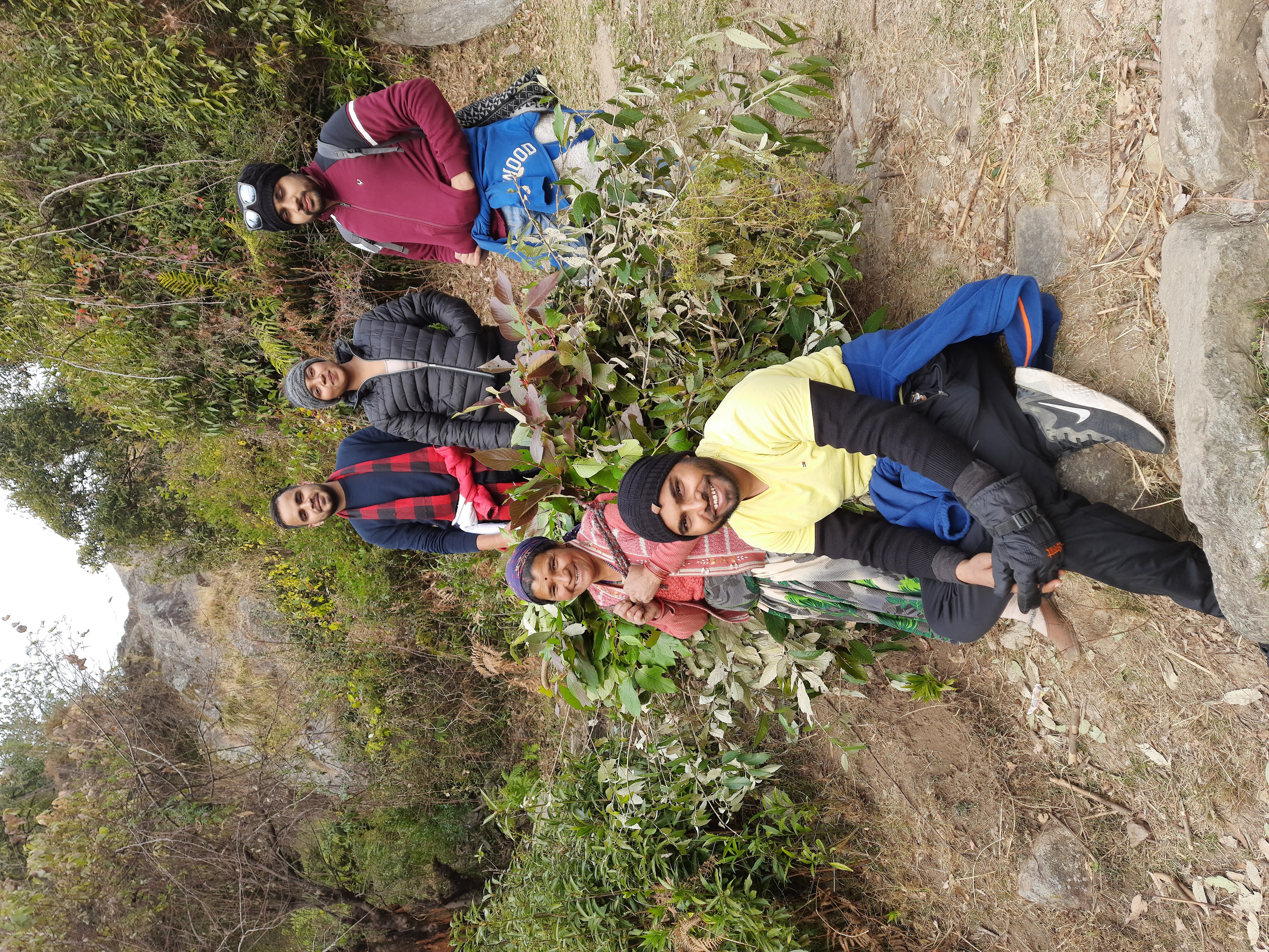 Panoramic view from the summit of deorital, showing the vast Himalayan landscape.