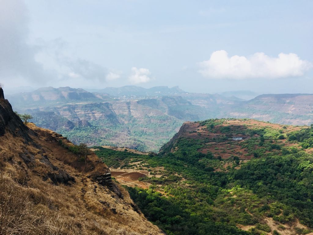 Camping tents set up at the base village of Rajmachi.