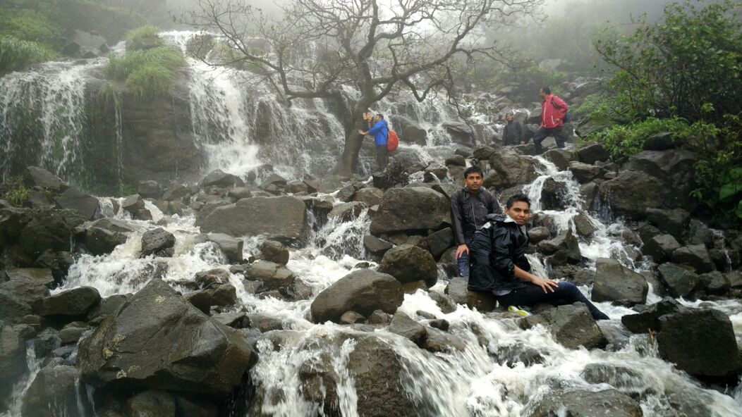 View of Visapur fort with its plateau top and fortifications.
