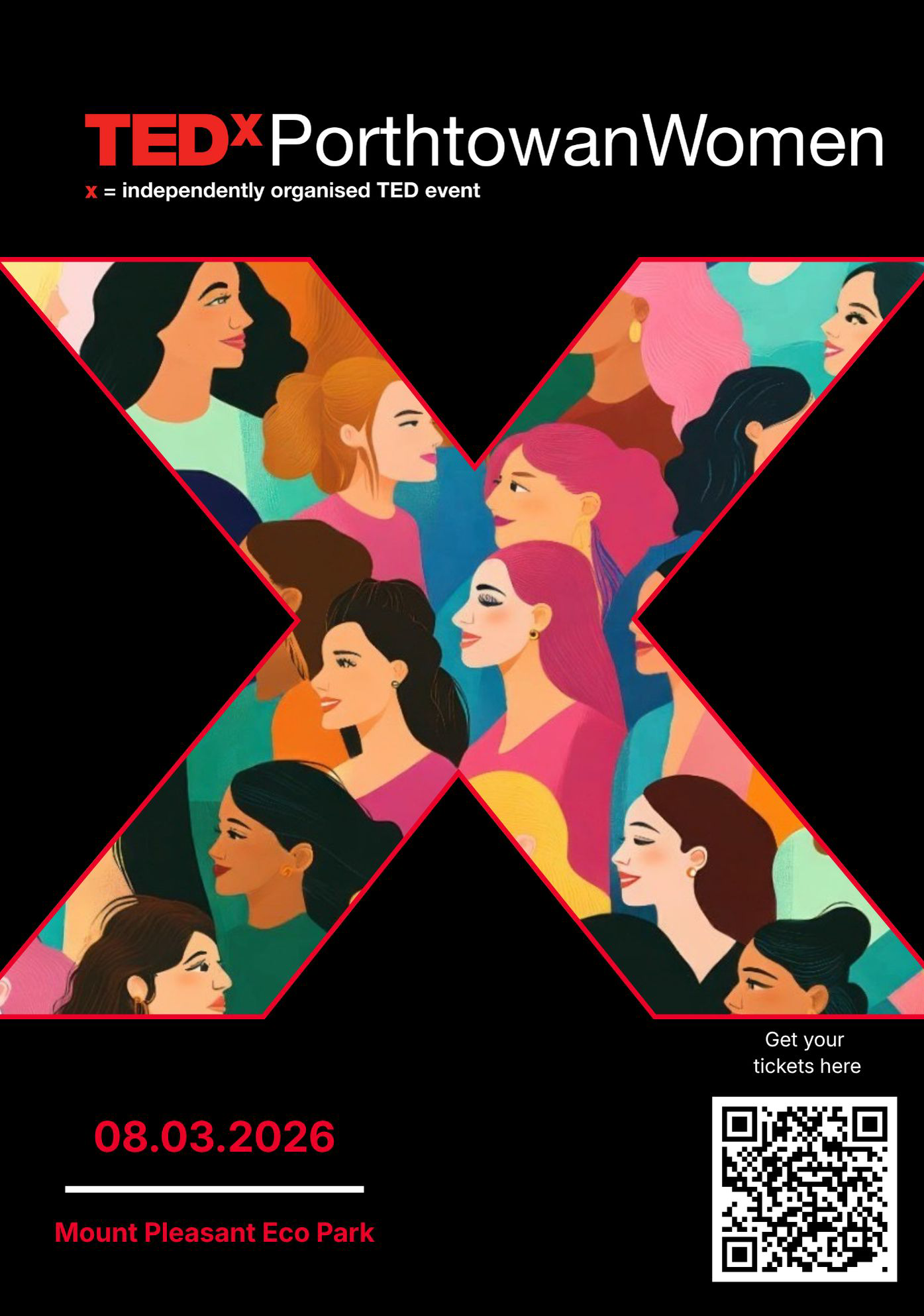 TEDxPorthtowanWomen Event Poster