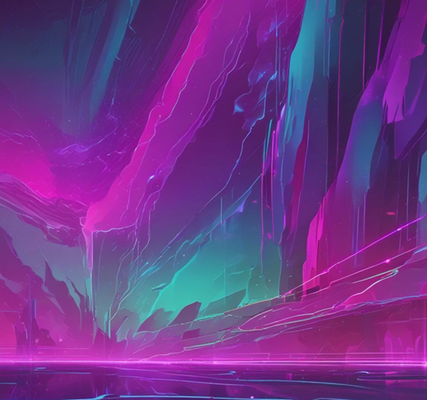 Abstract futuristic background with glowing lines.
