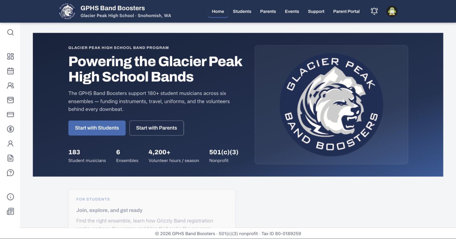 Cover image for Band Boosters Platform