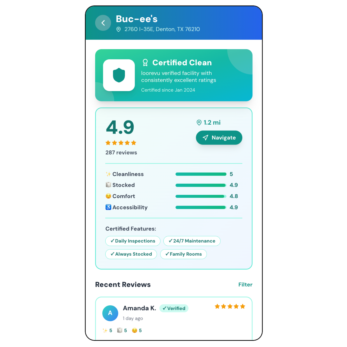 App screenshot showing health insights.