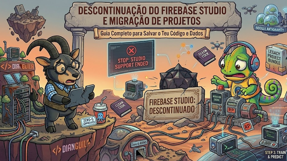 Descontinuação do Firebase Studio e migração de projetos
