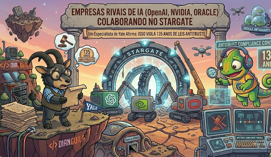 Empresas rivais de IA, como OpenAI, Nvidia e Oracle, estão colaborando para construir o 'Stargate' — mas um especialista de Yale afirma que isso viola 135 anos de leis antitruste.