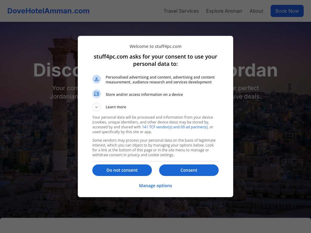 Official website of Dove Hotel in Amman, Jordan — showcases rooms, amenities, services, and direct booking options.