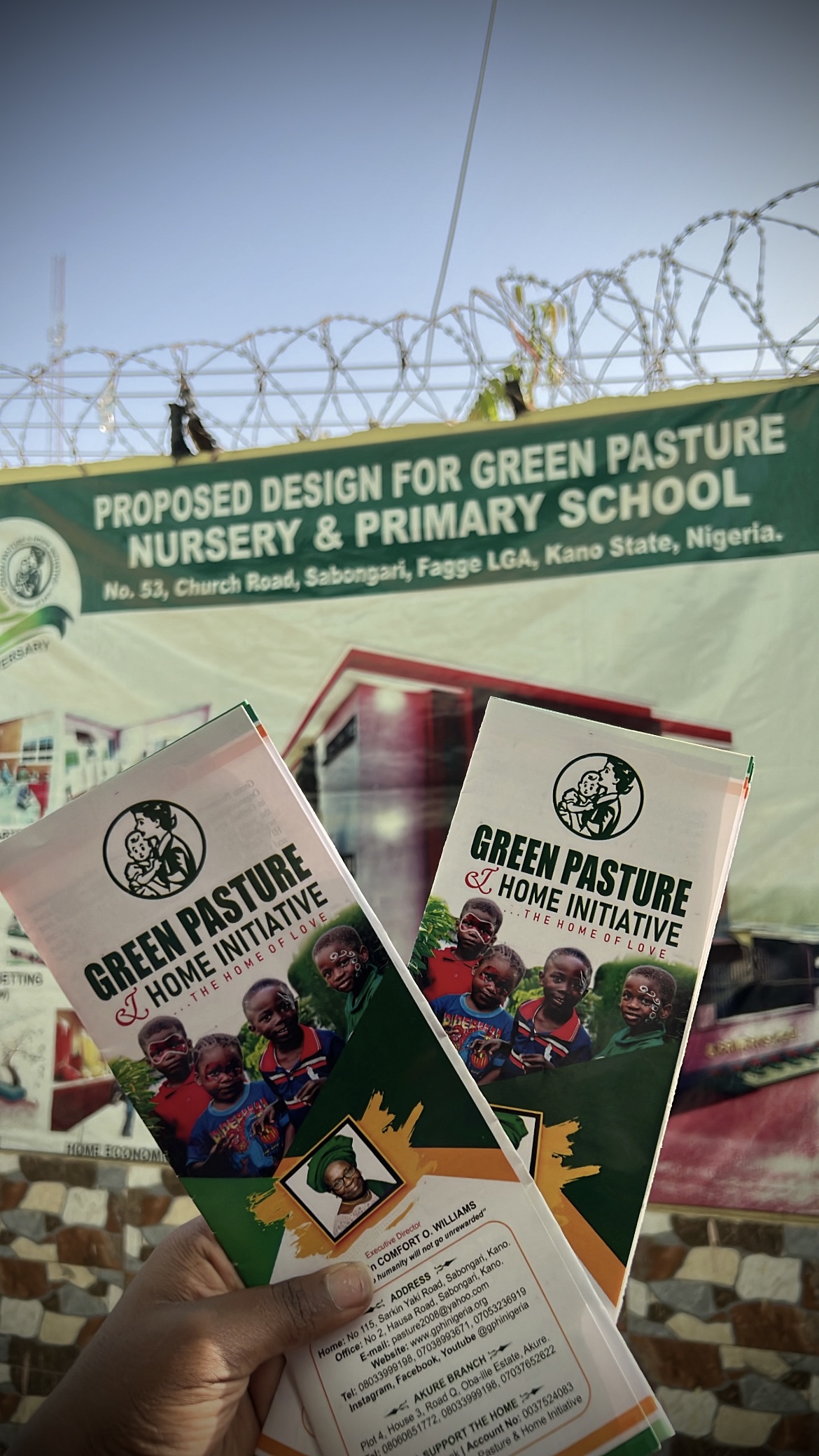 Our first donations to a Homeless children home in Kano.