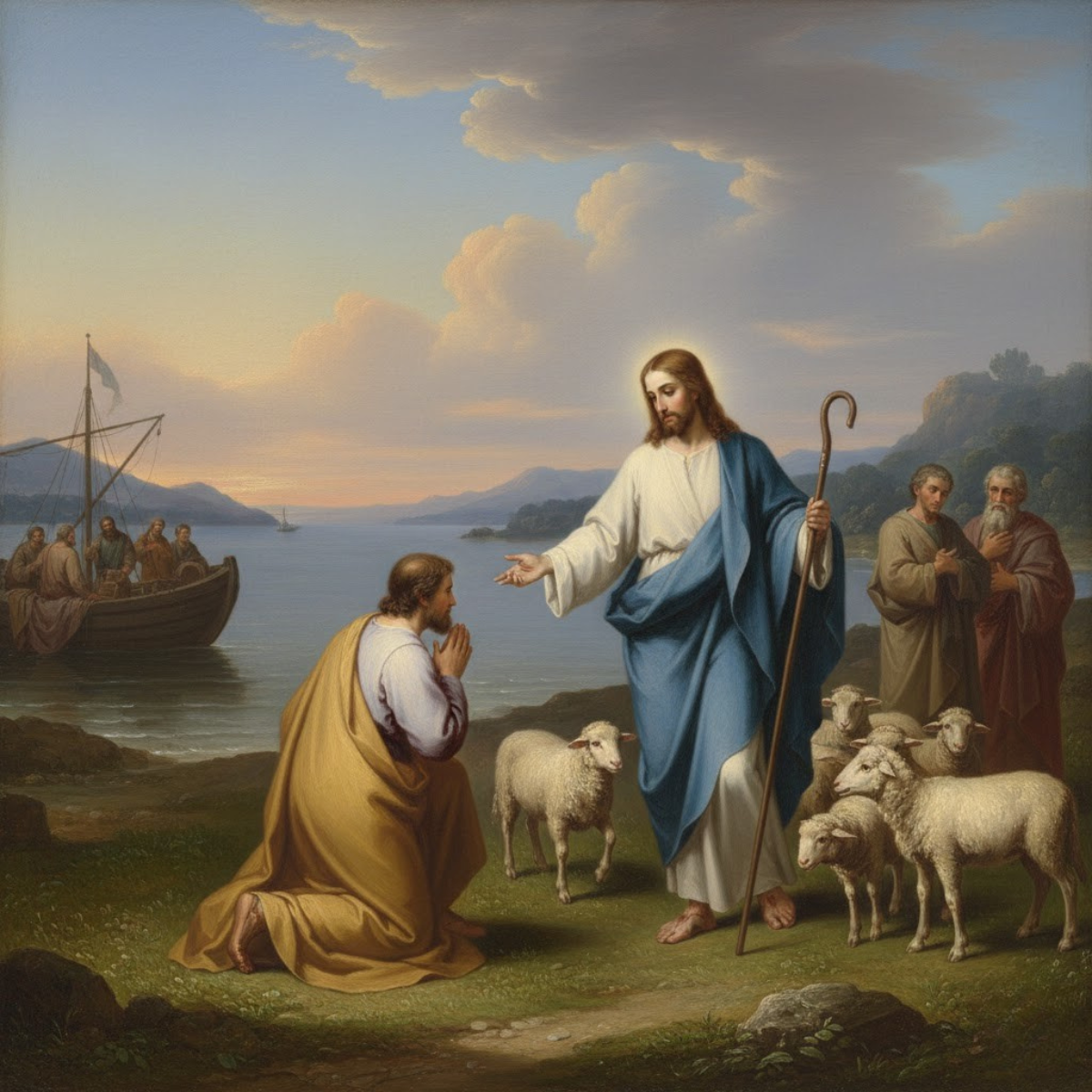 Jesus and Peter (Feed My Sheep)