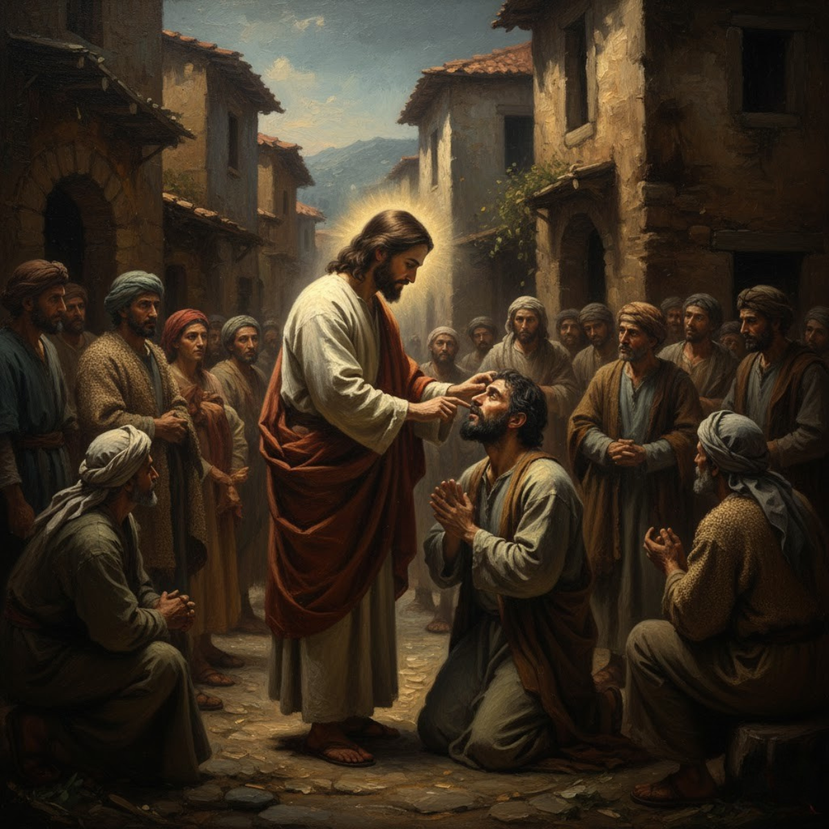 Jesus Heals the Deaf and Mute Man