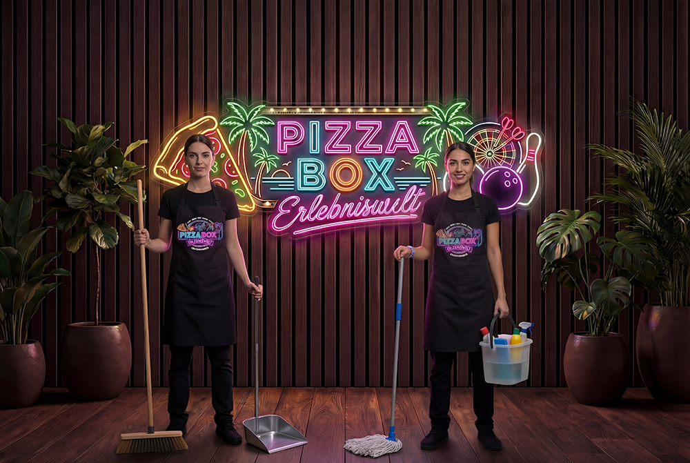 Wir suchen eine Reinigungskraft (m/w/d) auf Minijob-Basis – werde Teil der Pizza Box Erlebniswelt Oberschweinbach