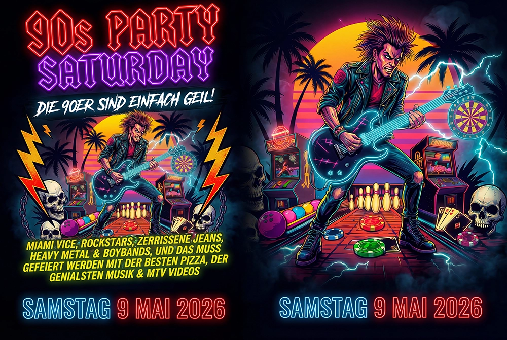 🎵 90s PARTY SATURDAY – DIE LEGENDÄRE 90ER-EVENTREIHE