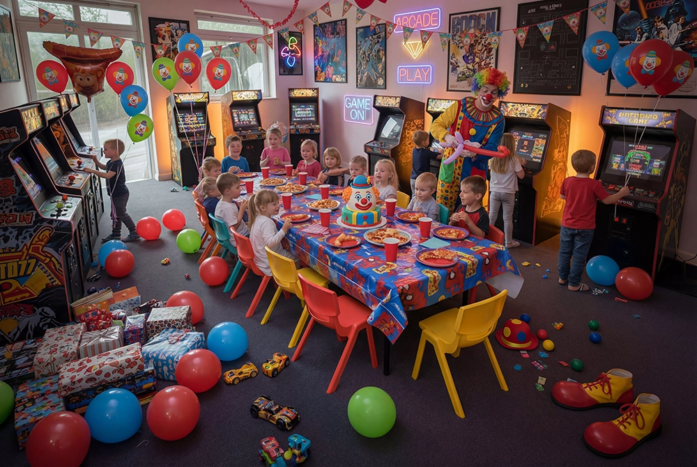 Nahaufnahme eines Arcade-Spiels