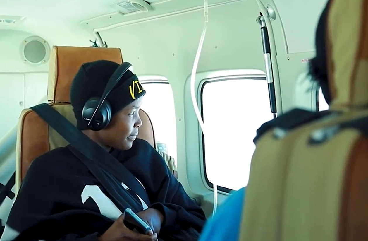 Tanzanian students engaging in aviation education.