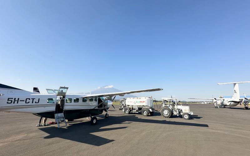 Ruka Africa aircraft ready for boarding.