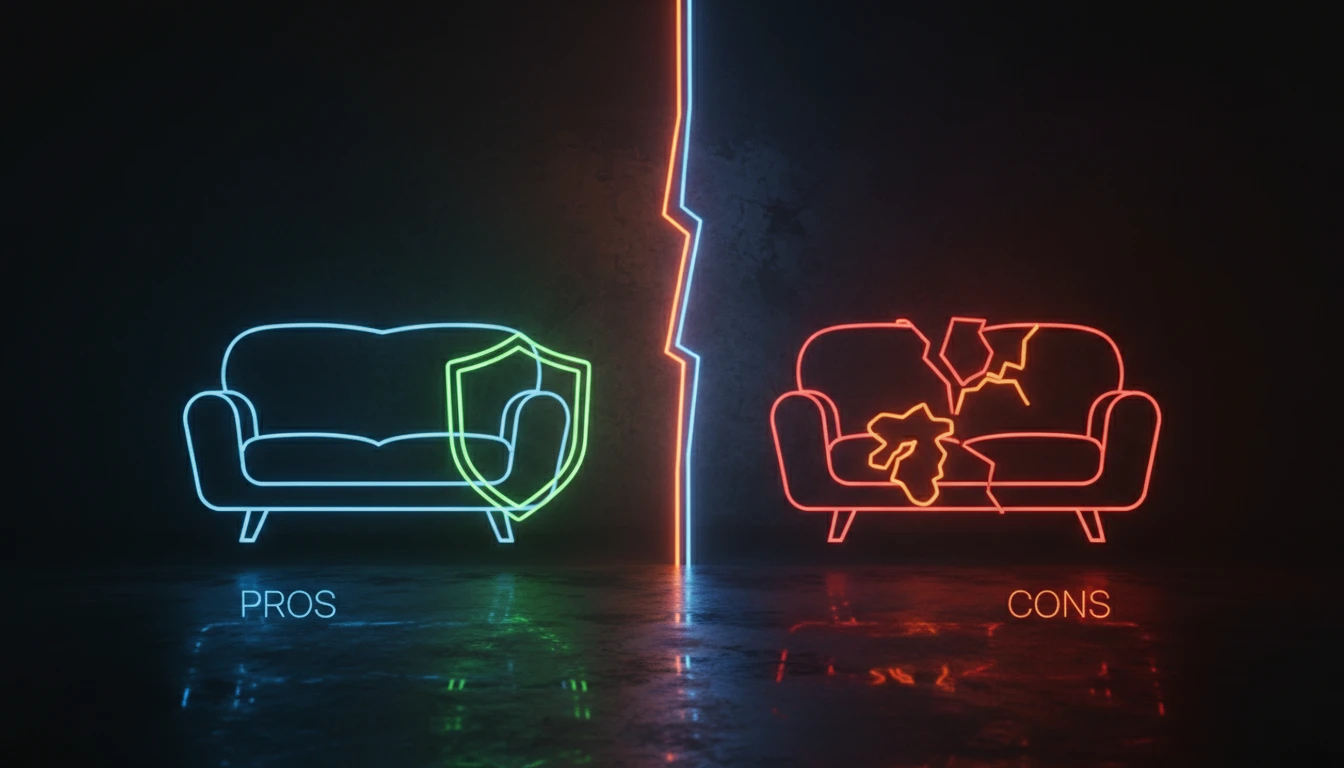 A luxurious brown nubuck leather sofa in a modern, well-lit living room, highlighting its velvety texture.