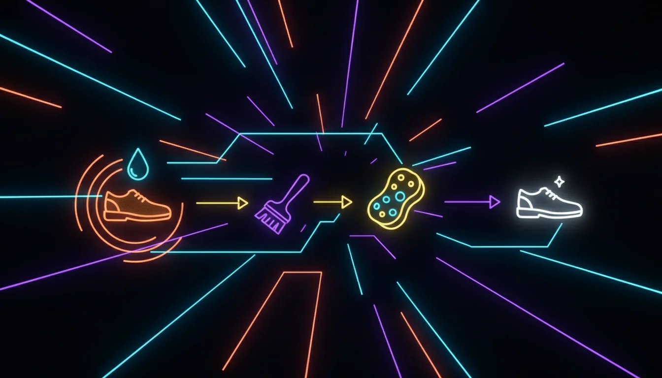 A pair of nubuck boots with a dark oil stain on them, symbolizing the need for cleaning.