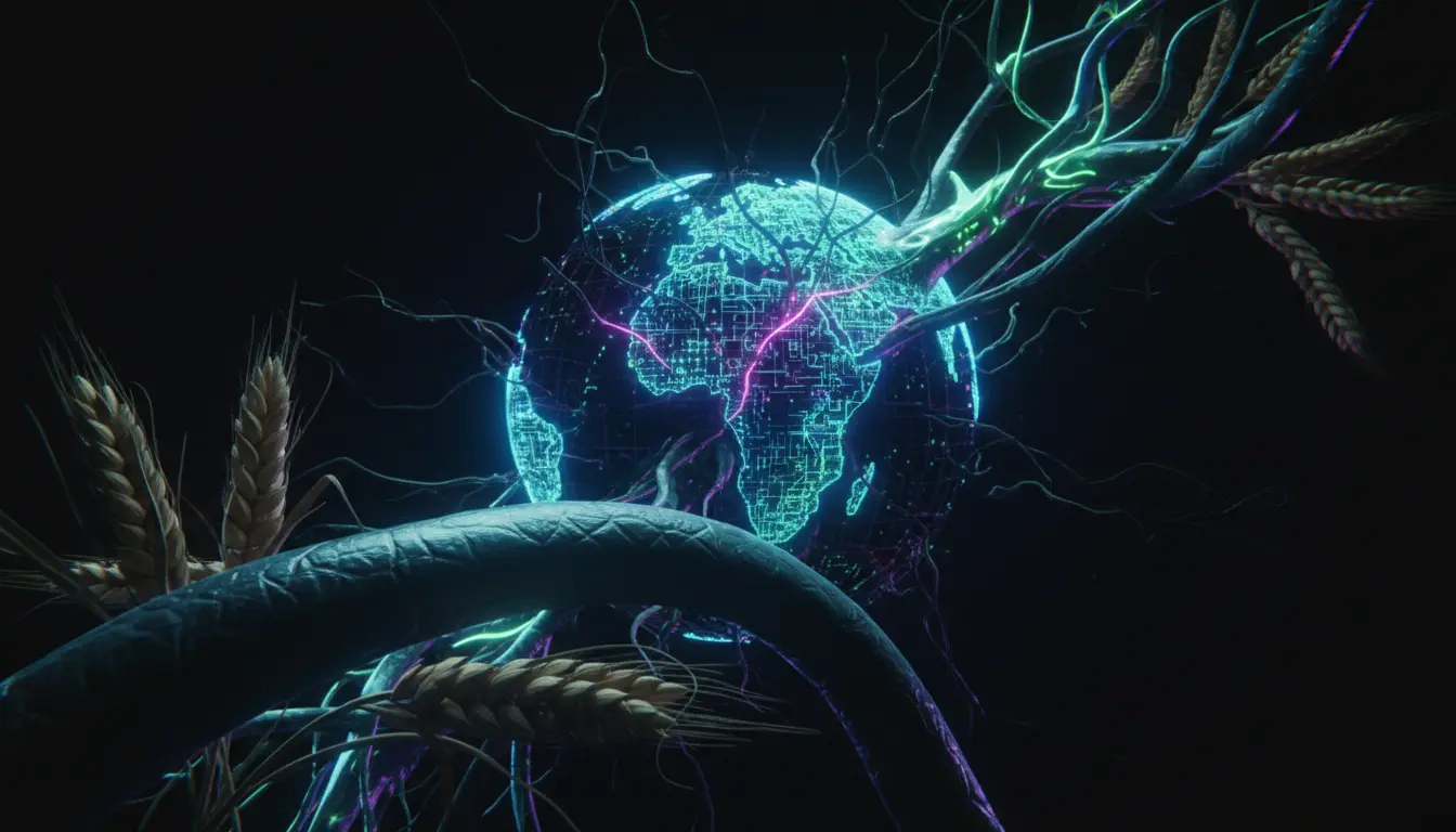 A futuristic-looking piece of plant-based leather, symbolizing bio-materials.