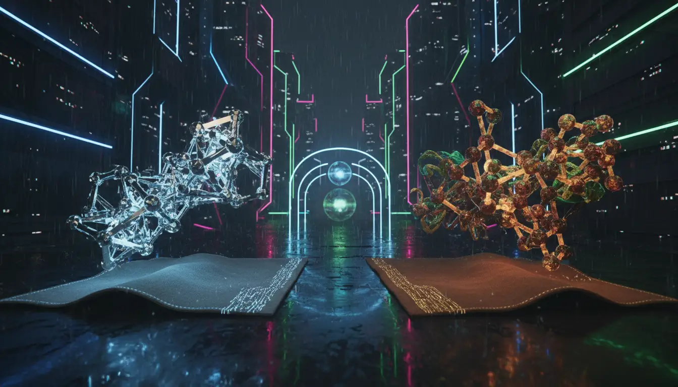 A close-up of leather hides being processed in a tannery, showing the textures and colors.