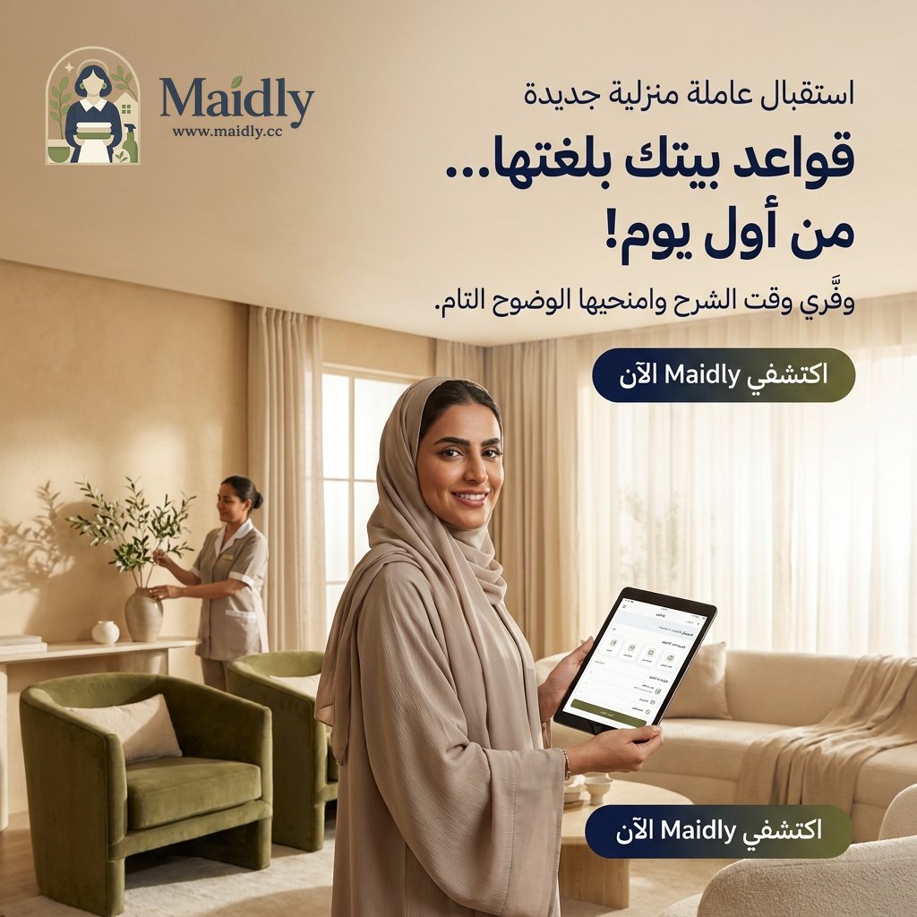 استقبال عاملة منزلية جديدة