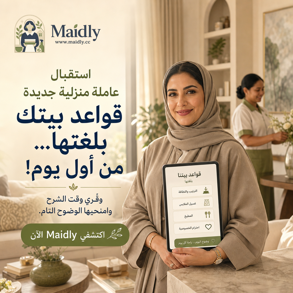 استقبال عاملة منزلية جديدة