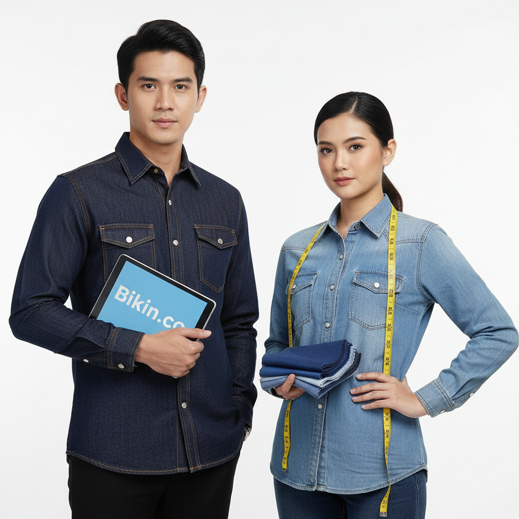 Panduan Lengkap 2026: Memilih Bahan Denim Terbaik untuk Seragam Kemeja Perusahaan Anda
