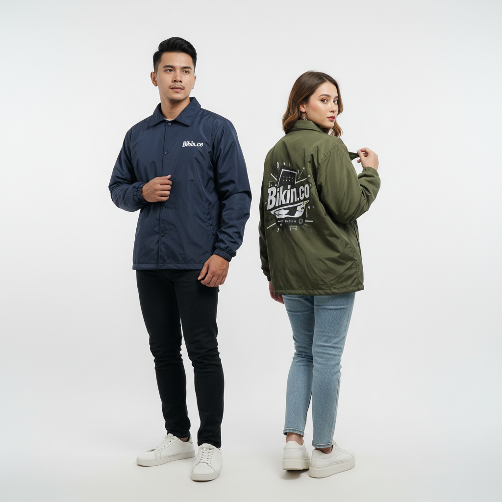 Desain Jaket Coach Custom Impian Anda: Panduan Memilih Desain dan Fitur Unik dengan Bikin.co