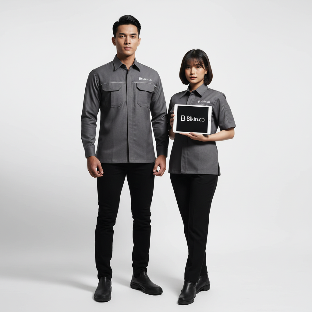 Transformasi Seragam Kantor 2027: Inspirasi Desain Kemeja Safety Modern untuk Identitas Brand yang Kuat