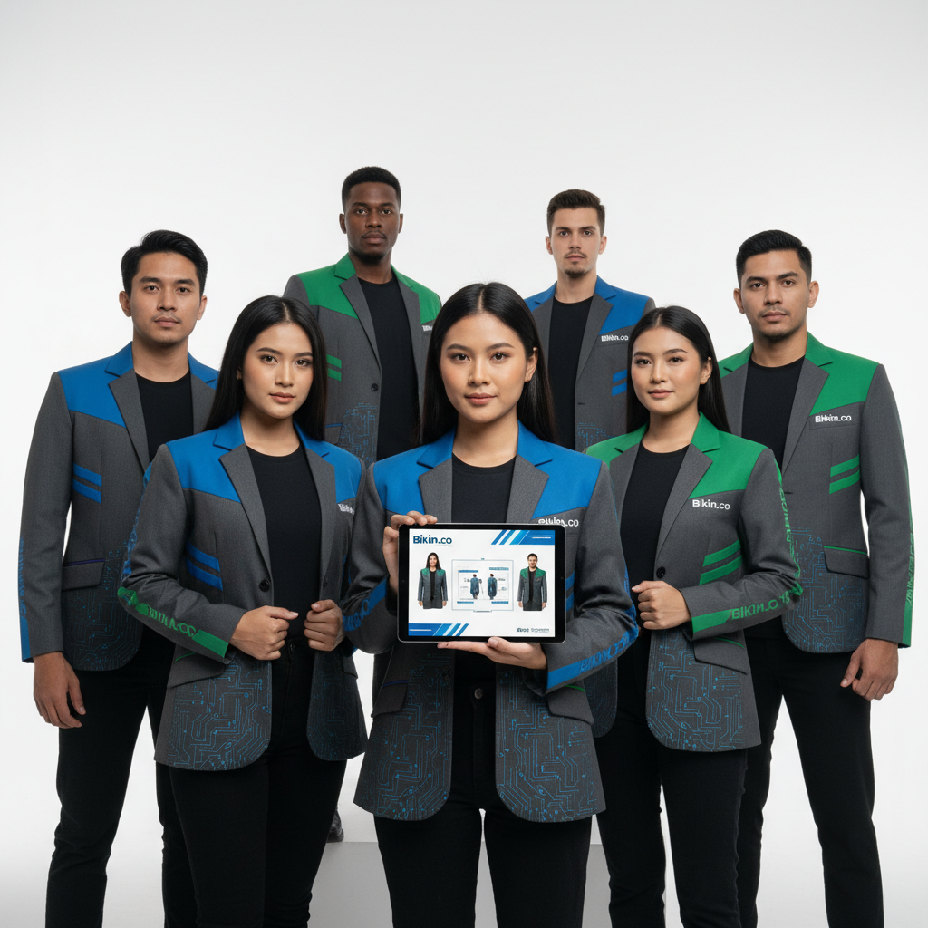Inspirasi Seragam Korporat & Komunitas 2027: Adaptasi Desain Jaket Tim Esport Global dari Bikin.co