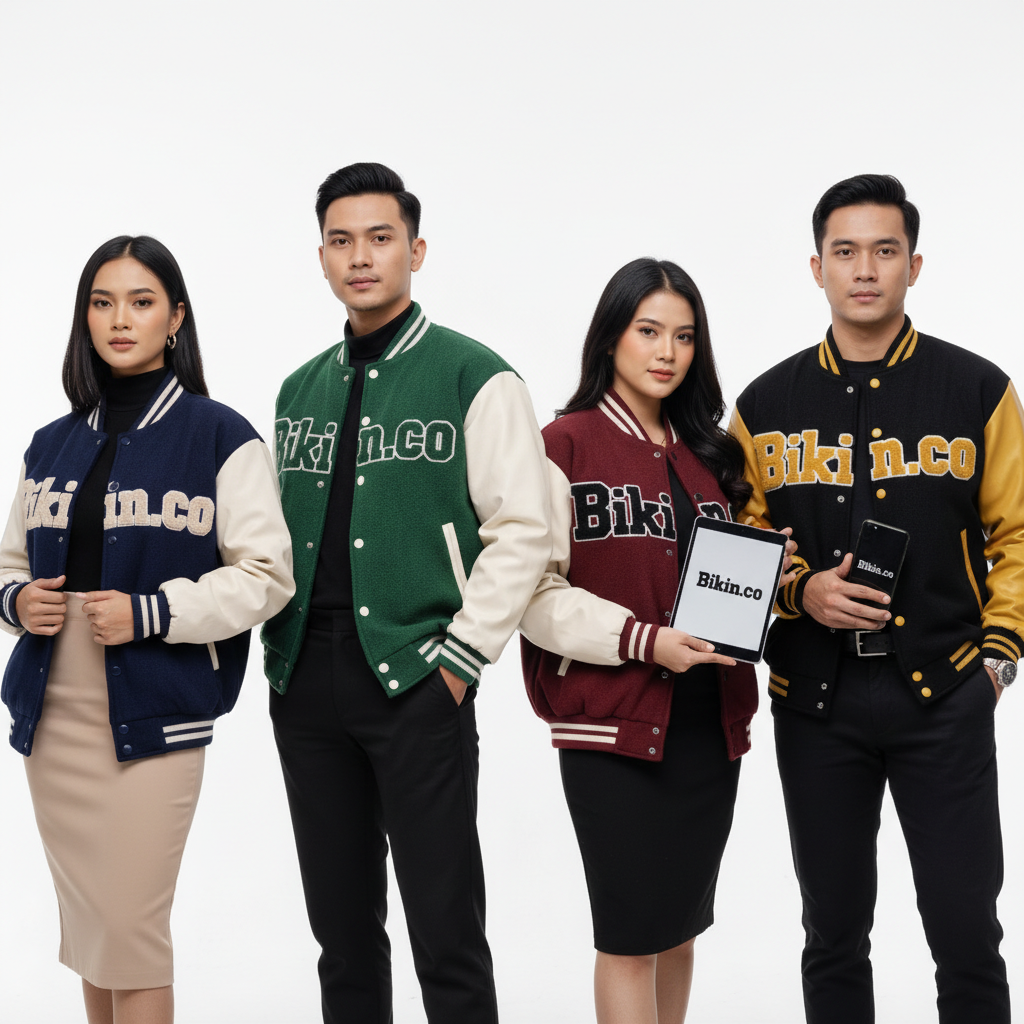 Menggebrak Gaya 2027: Jaket Varsity Bordir Towel, Revolusi Seragam Komunitas & Kantor yang Stylish