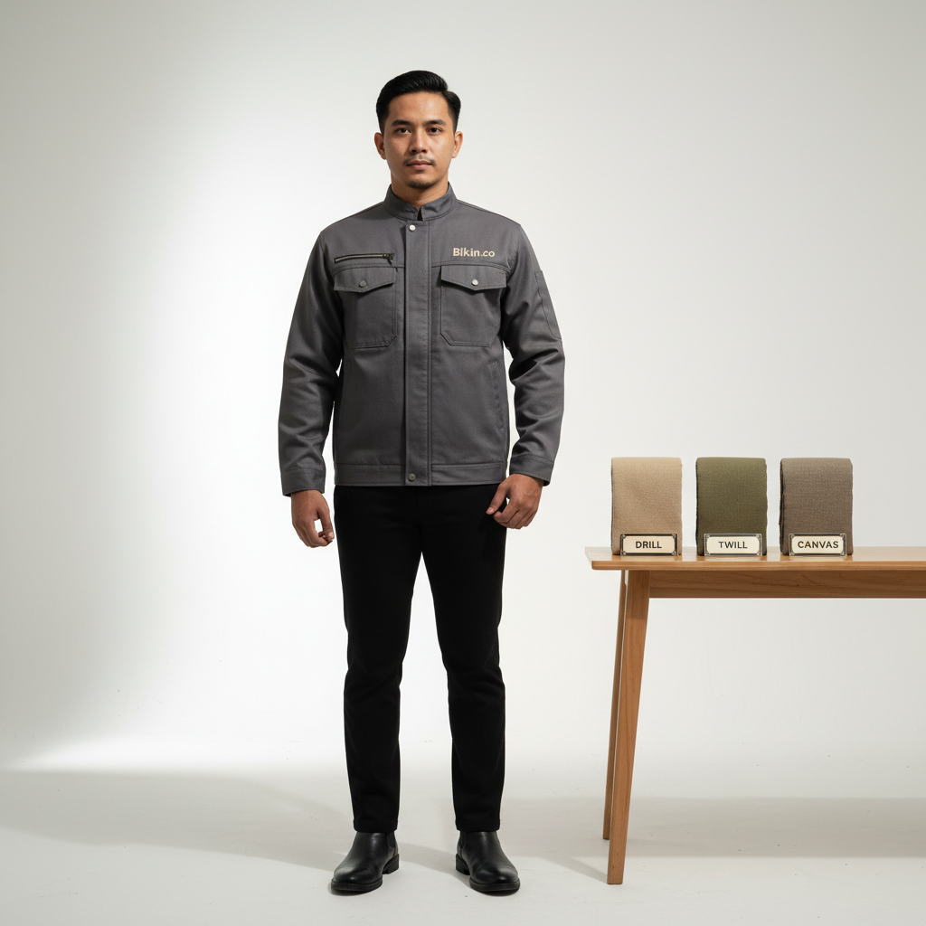 Panduan Memilih Bahan Terbaik untuk Work Jacket: Drill, Twill, atau Kanvas? Temukan yang Pas!
