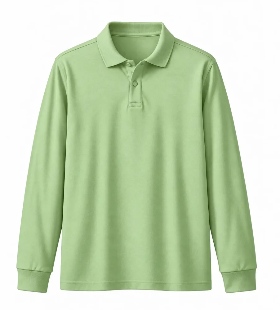 Kaos Polo Lengan Panjang (Rib)