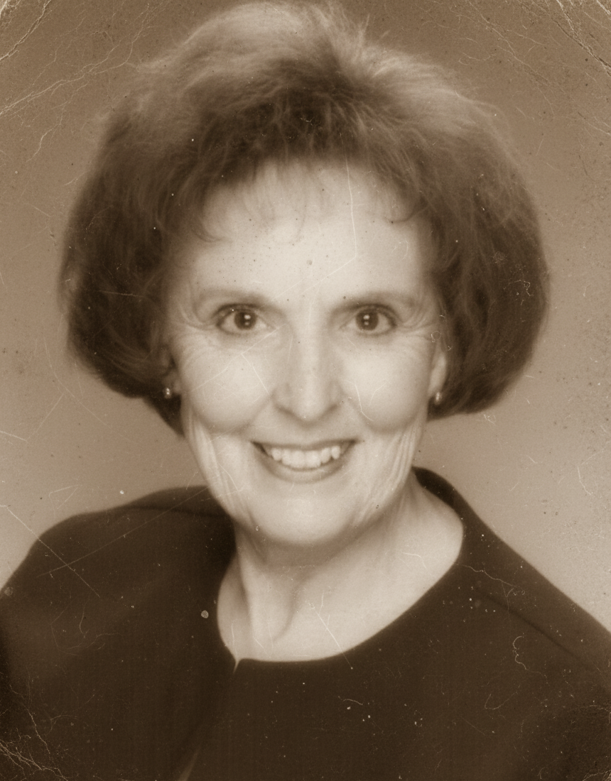A vintage-style portrait of a woman, representing Lila Larsen.