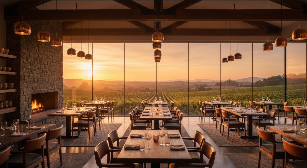 Minimalist residential living room with washi paper screens and a view of a zen garden.