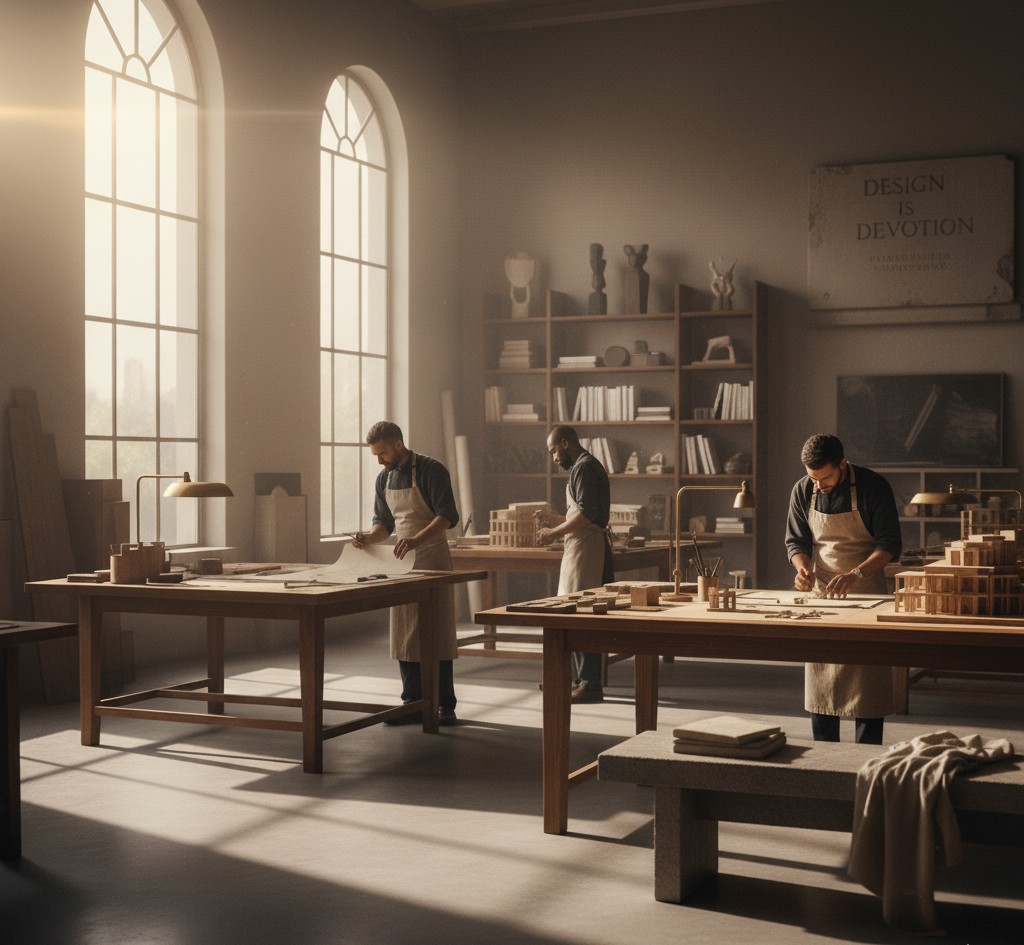 A clean, minimal diagram-like render: several Habitats connected by soft glowing lines across a landscape or world map. Golden-hour light, warm natural tones, and elegant geometric shapes. Represents “flow” and “network,” not tech or finance. Calm, elevated, cinematic.