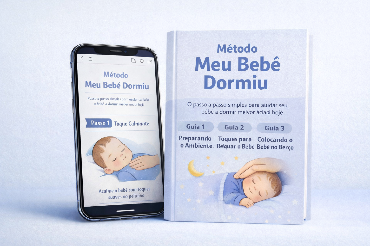 Capa do guia 'Método Meu Bebê Dormiu'.