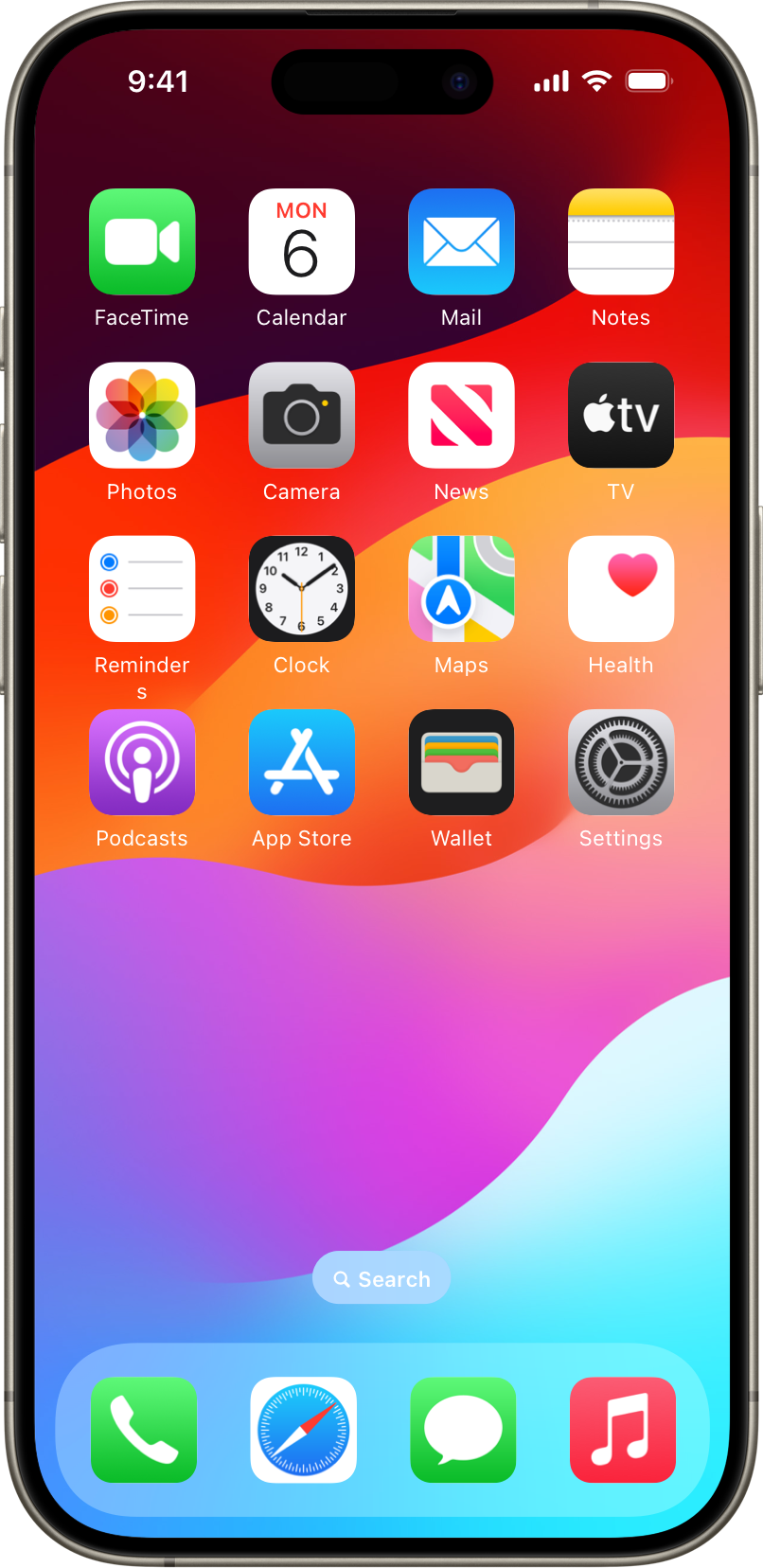 iPhone homescreen