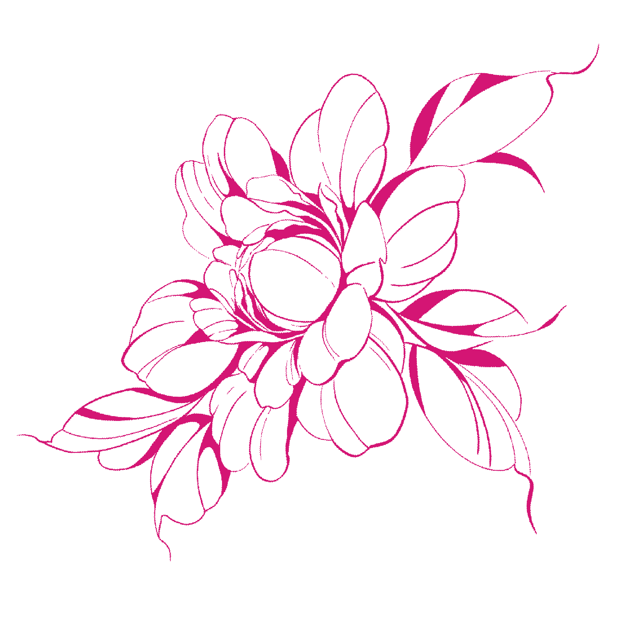 Růžová květinová dekorace