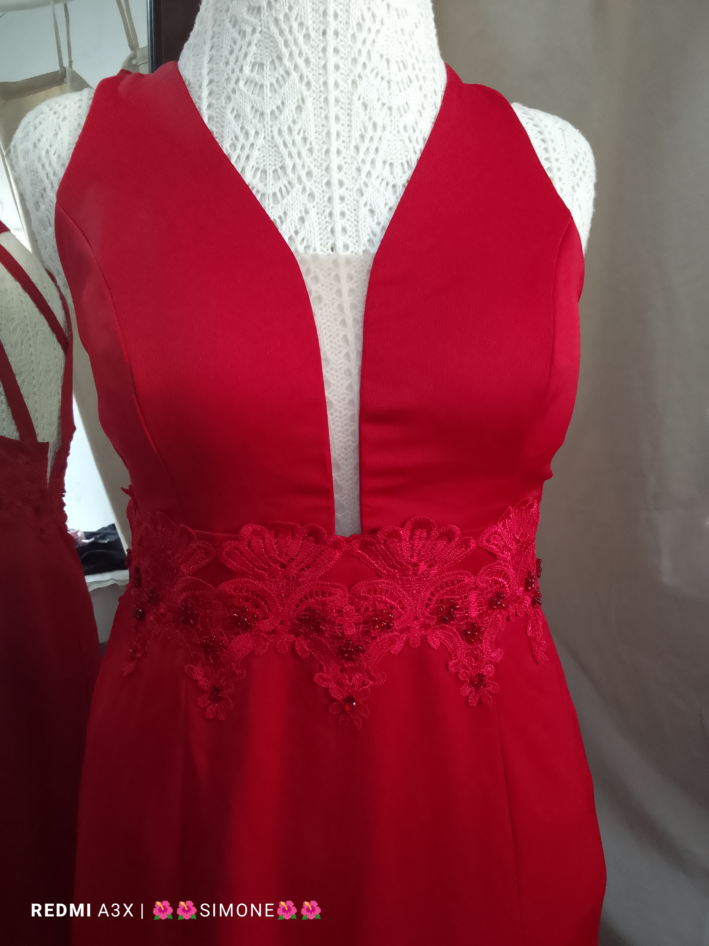 Vestido de festa vermelho tamanho G usado uma vez  miniatura 3